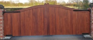 Gates in iroka with a clear varnish finish